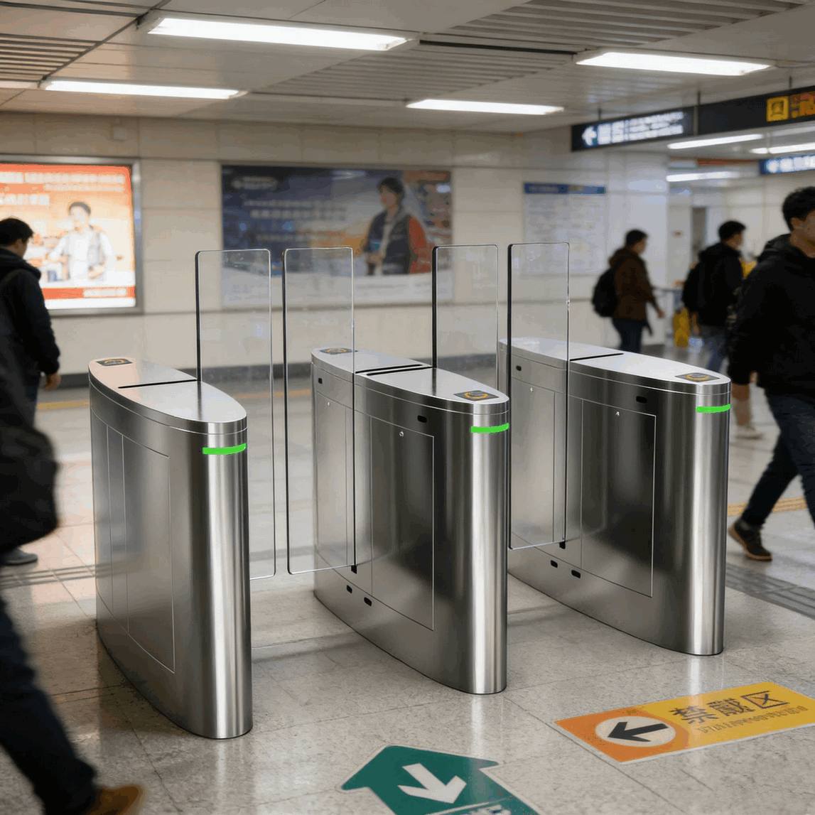 Waist-Height Automatic Tripod Turnstile Gate – Intelligent Pedestrian Entry Management and Access Control System