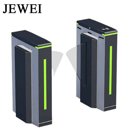 Automatic Optical Flap Barrier Gate - Motorized Touchless Access Control System with IC Card Reader for Secure Entry