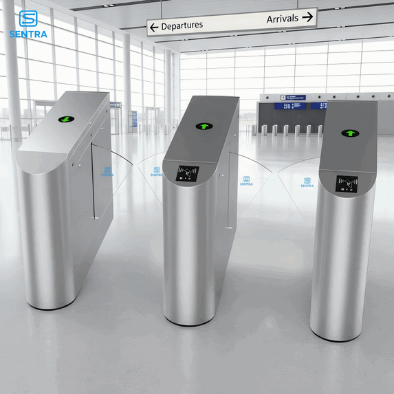 IP44 Weather-Resistant Automatic Swing Barrier Turnstile Gate with Facial Recognition – Advanced Anti-Tailgating System for Unauthorized Access Prevention