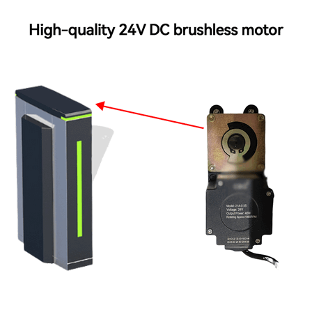Automatic Optical Flap Barrier Gate - Motorized Touchless Access Control System with IC Card Reader for Secure Entry