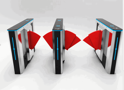 بوابة شريطية من الفولاذ 304 مع RFID وبصمة للمكاتب