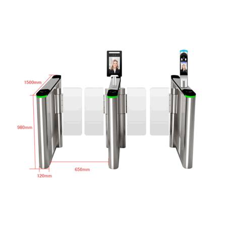 بوابة سرعة بصرية دوارة RFID عالية السرعة لأمن ردهة الشركات