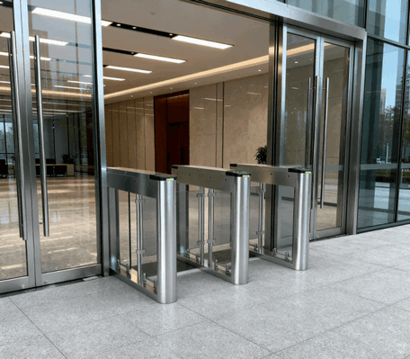 IP44 Weather-Resistant Automatic Swing Barrier Turnstile Gate with Facial Recognition – Advanced Anti-Tailgating System for Unauthorized Access Prevention