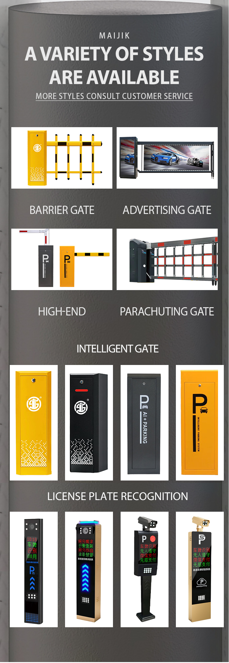 High speed boom barrier gate installation for urban transit