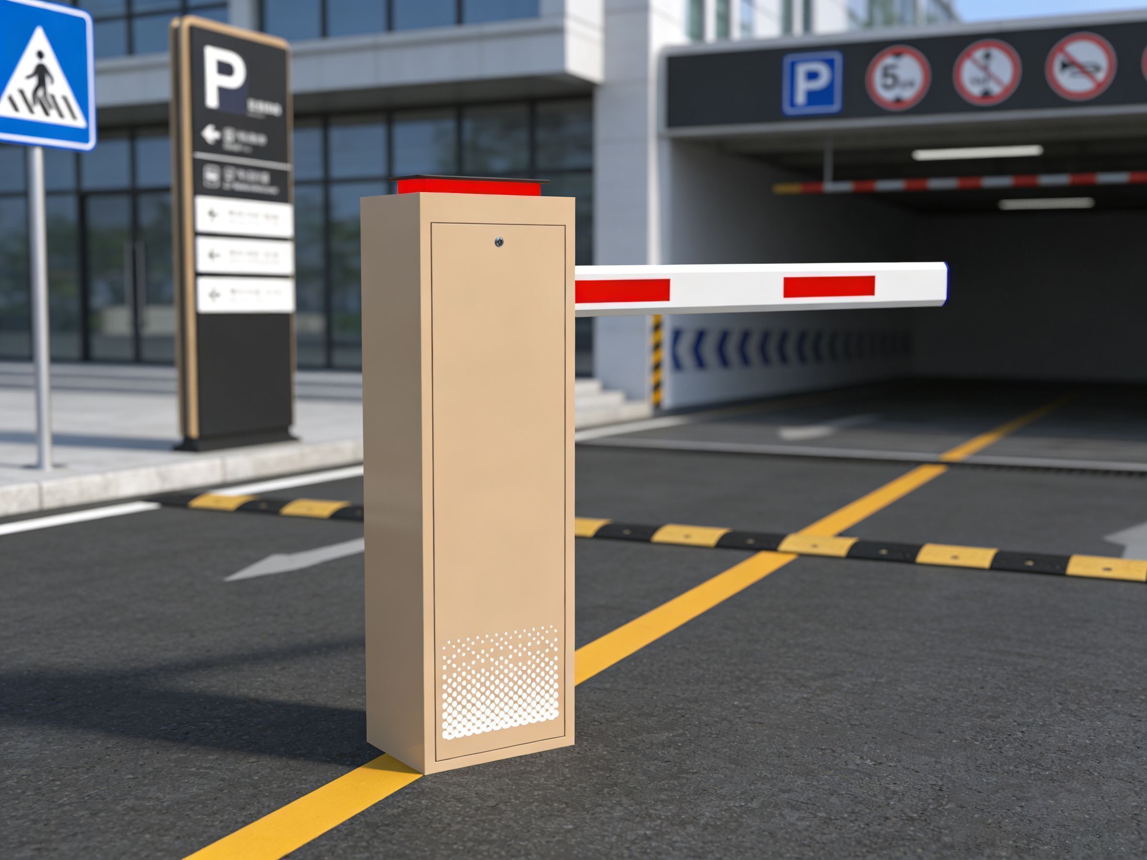 Baroxon Ba-B302 heavy duty automatic boom barrier for Singapore residential condominiums