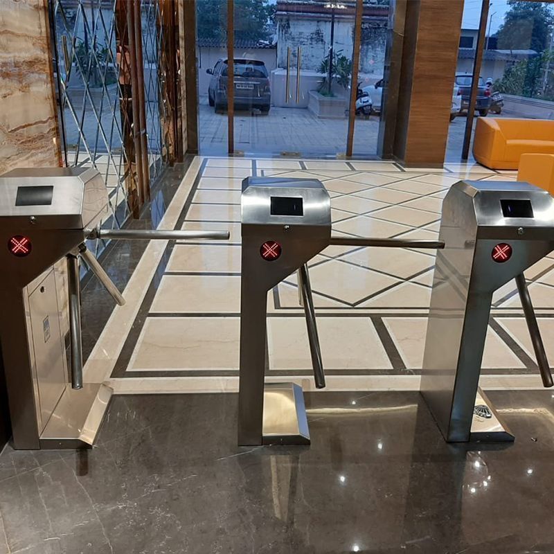 RFID card turnstile installation in Singapore corporate office lobbies