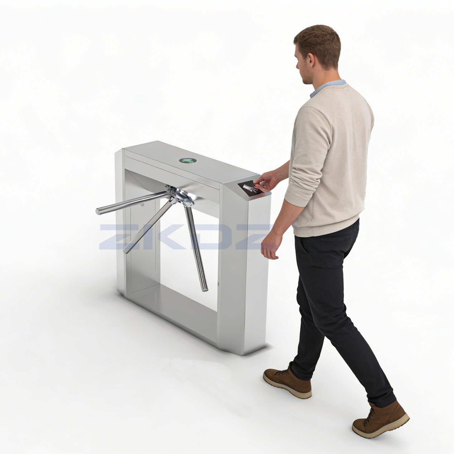 Automatic security barrier gate turnstile for Singapore office corporate employee access control