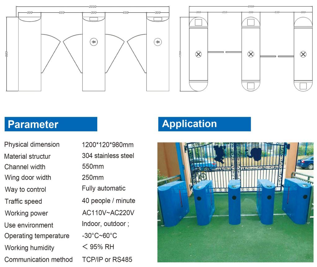Automatic turnstile security gate for high-end commercial establishments in Singapore