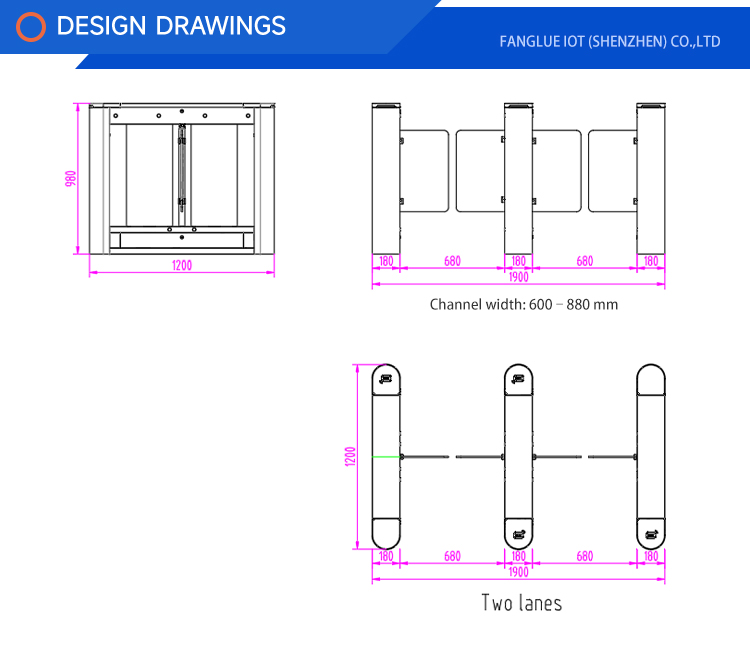 Swing barrier gate for corporate offices in Singapore commercial properties