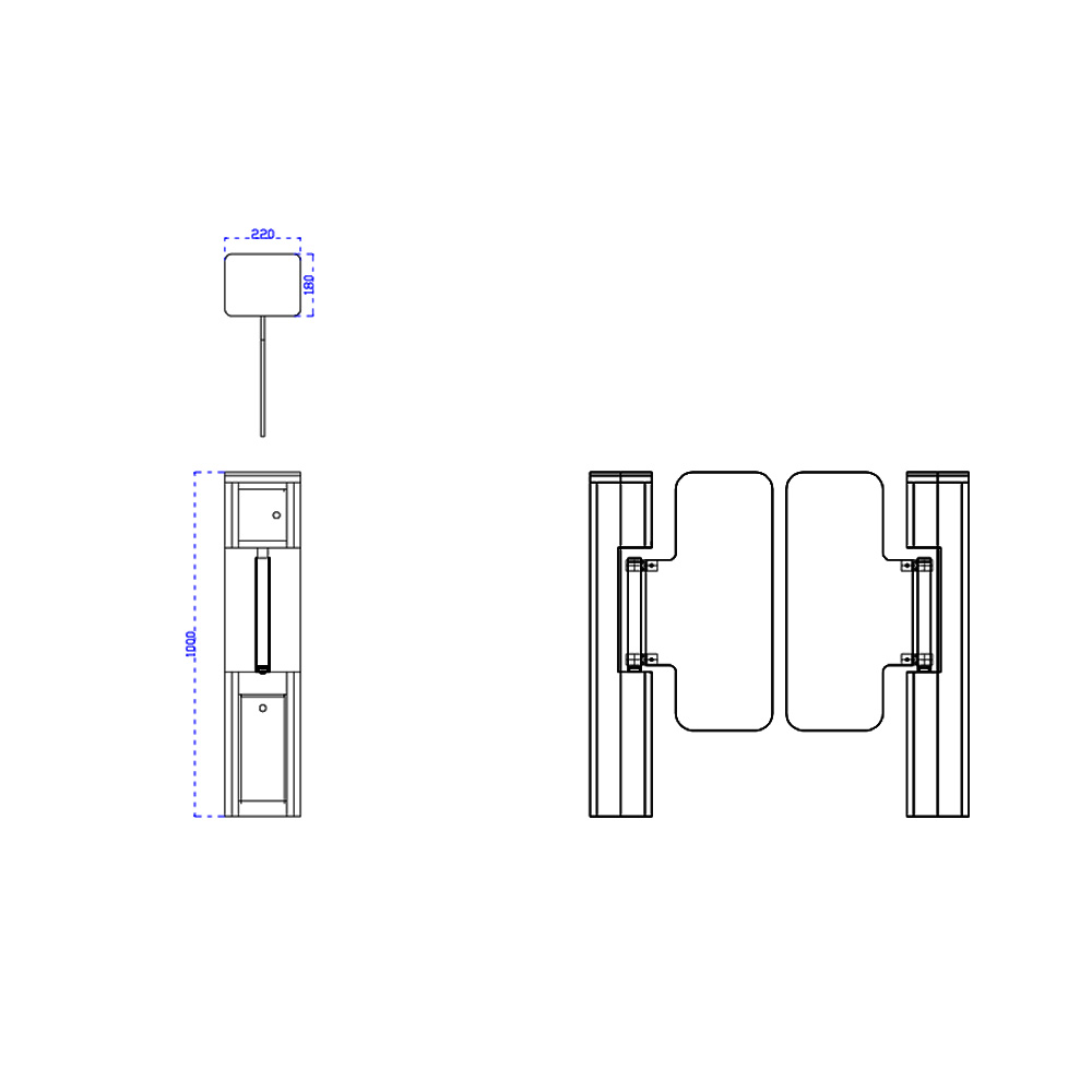 Automated swing gate for metropolitan shopping malls