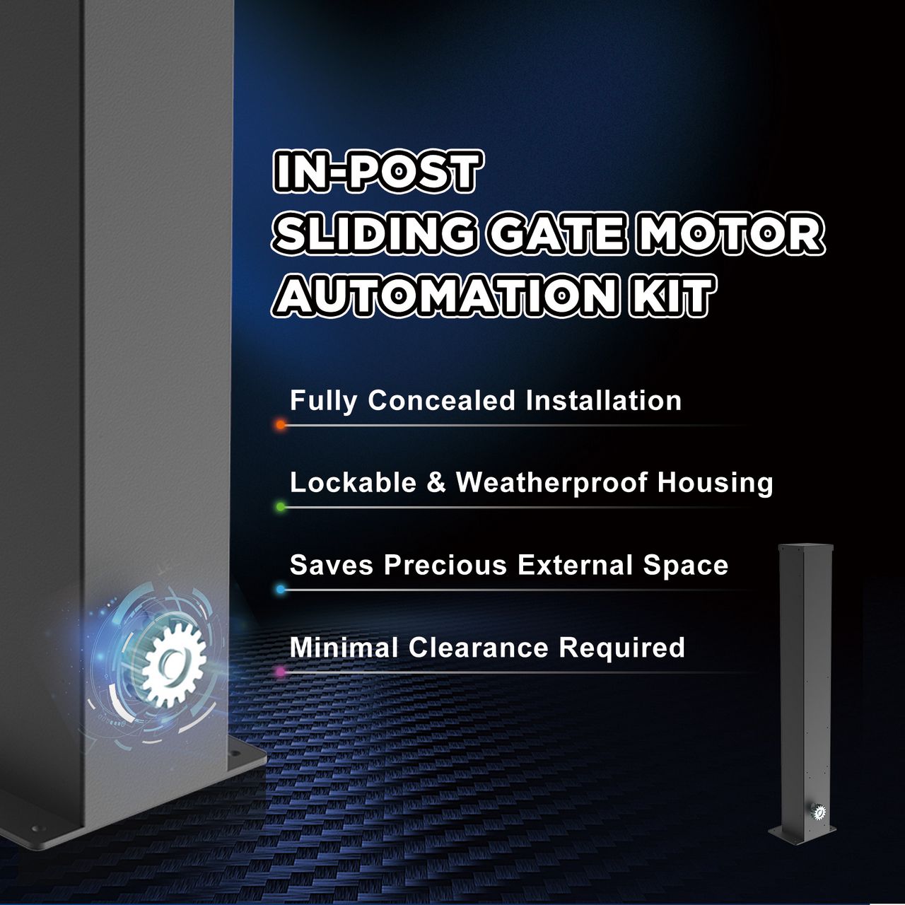 Authorized installation of concealed sliding gate motors inside concrete pillars by Baroxon Singapore